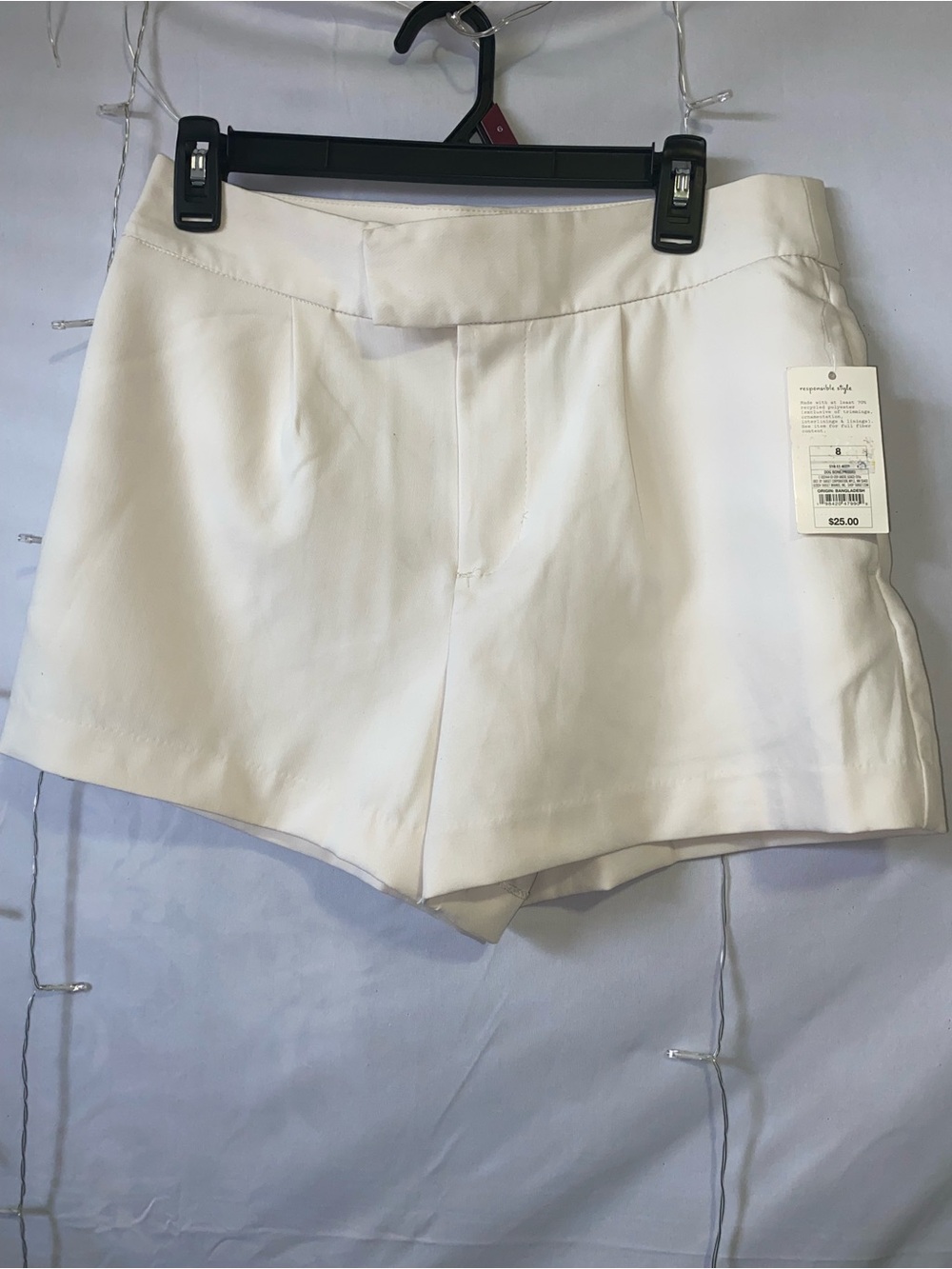 Tailored White Women’s Dress Shorts